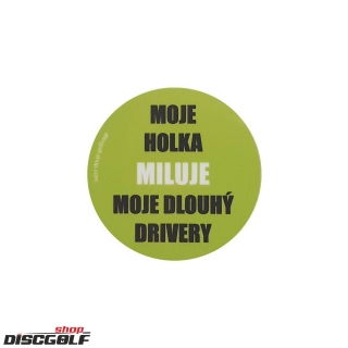 Samolepka Moje holka miluje moje dlouhý drivy (discgolf)