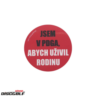 Samolepka Jsem v PDGA, abych uživil rodinu (discgolf)