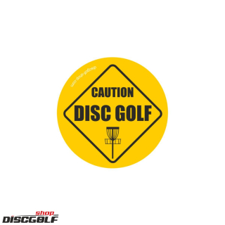 Samolepka Caution Discgolf (discgolf)