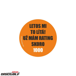 Samolepka Letos mi to líta, už mám rating skoro 1000