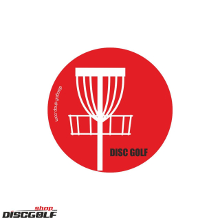 Samolepka koš a nápis discgolf 5,8cm Červená/Red (discgolf)